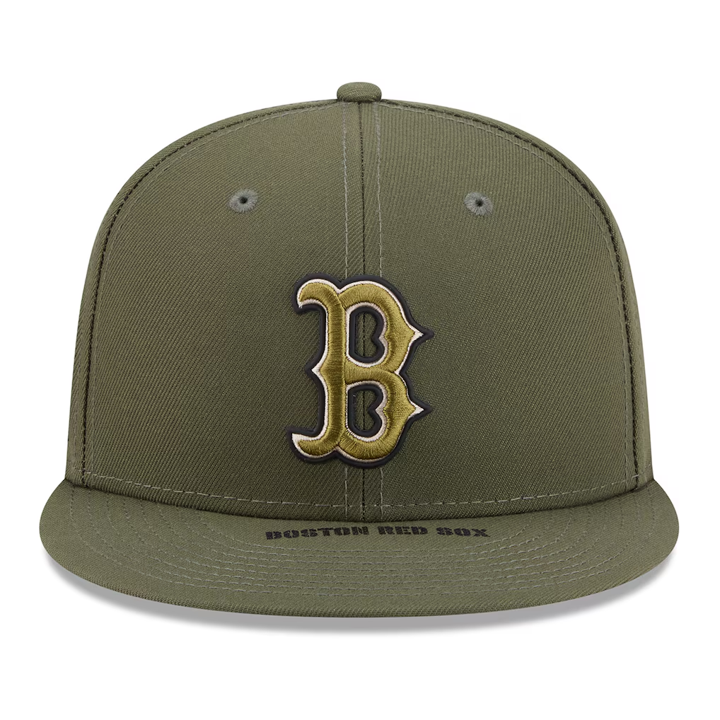 BOSTON RED SOX 2026 MLB ARMED FORCES 9FIFTY SNAPBACK HAT - OLIVE