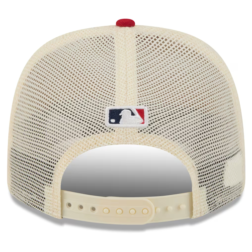 BOSTON RED SOX 2026 MLB USA 250 4TH OF JULY 9SEVENTY ADJUSTABLE SNAPBACK TRUCKER HAT - CHROME WHITE/RED