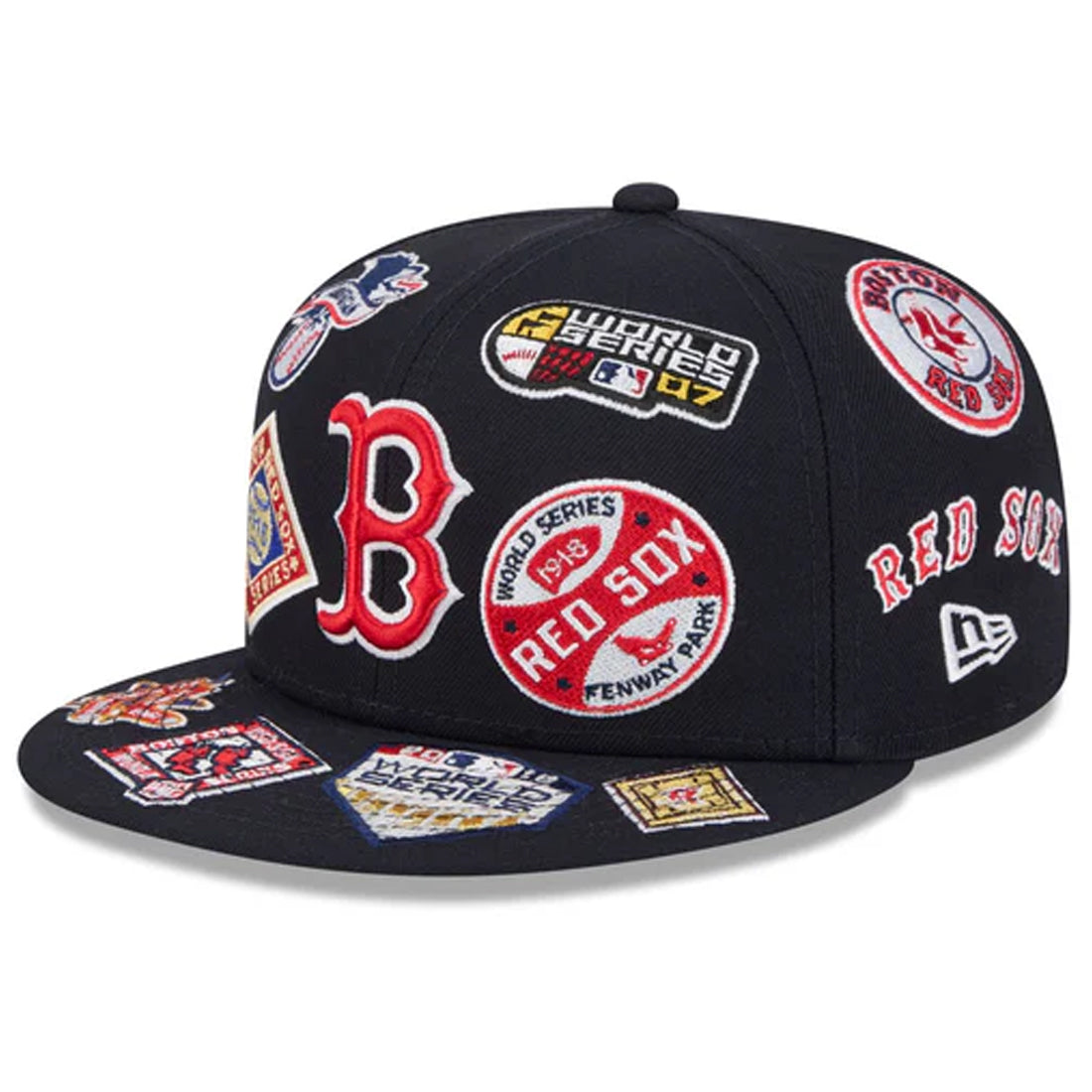 BOSTON RED SOX ALL OVER PATCH 59FIFTY FITTED HAT - NAVY