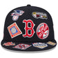BOSTON RED SOX ALL OVER PATCH 59FIFTY FITTED HAT - NAVY