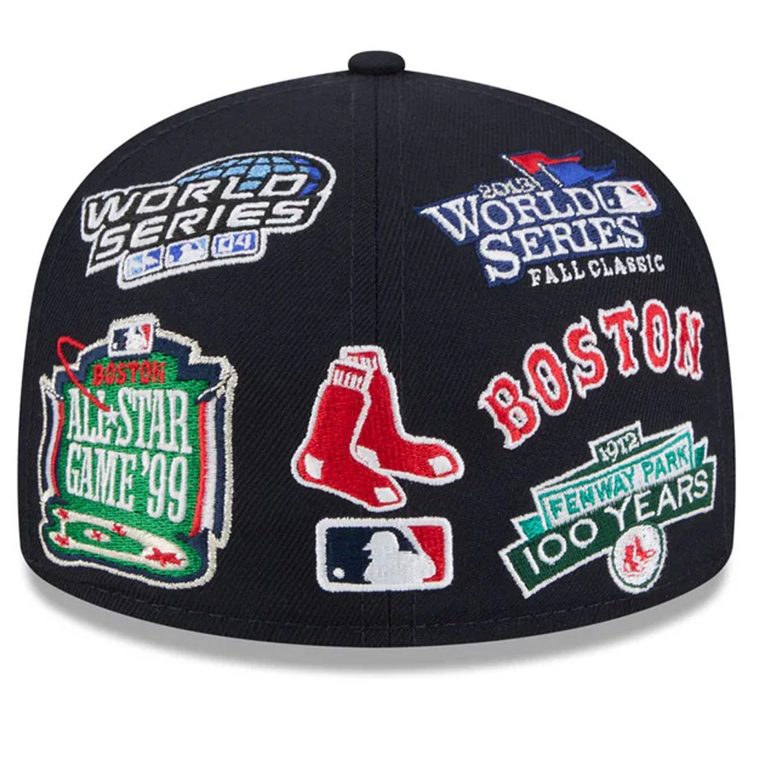 BOSTON RED SOX ALL OVER PATCH 59FIFTY FITTED HAT - NAVY