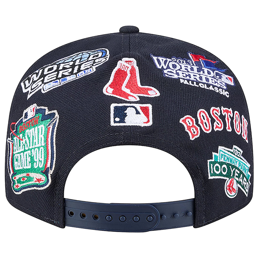 BOSTON RED SOX ALL OVER PATCH 9FIFTY SNAPBACK HAT - NAVY