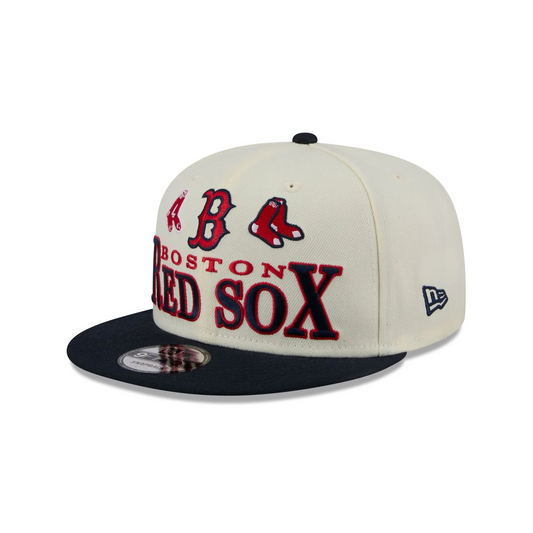 BOSTON RED SOX ARCHIVE 9FIFTY SNAPBACK HAT - CHROME WHITE