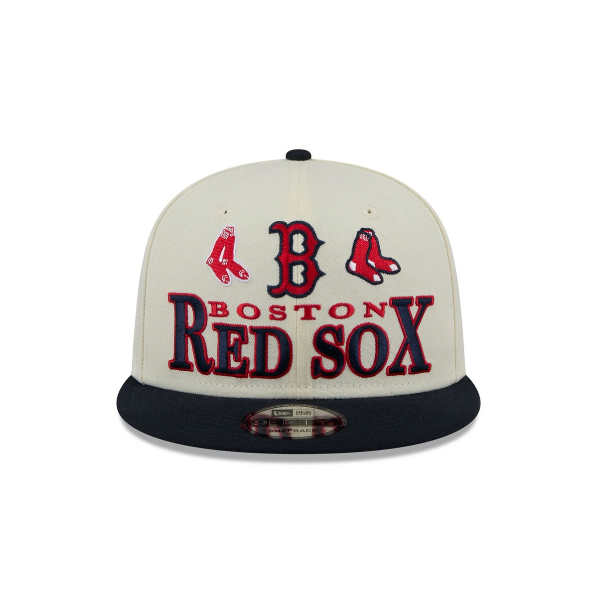 BOSTON RED SOX ARCHIVE 9FIFTY SNAPBACK HAT - CHROME WHITE