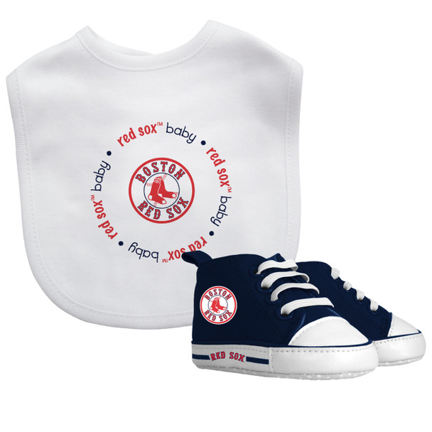 BOSTON RED SOX BABY 2-PIECE BABY GIFT SET