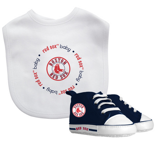 BOSTON RED SOX BEBÉ SET DE REGALO DE 2 BABERO Y PRE-Caminante