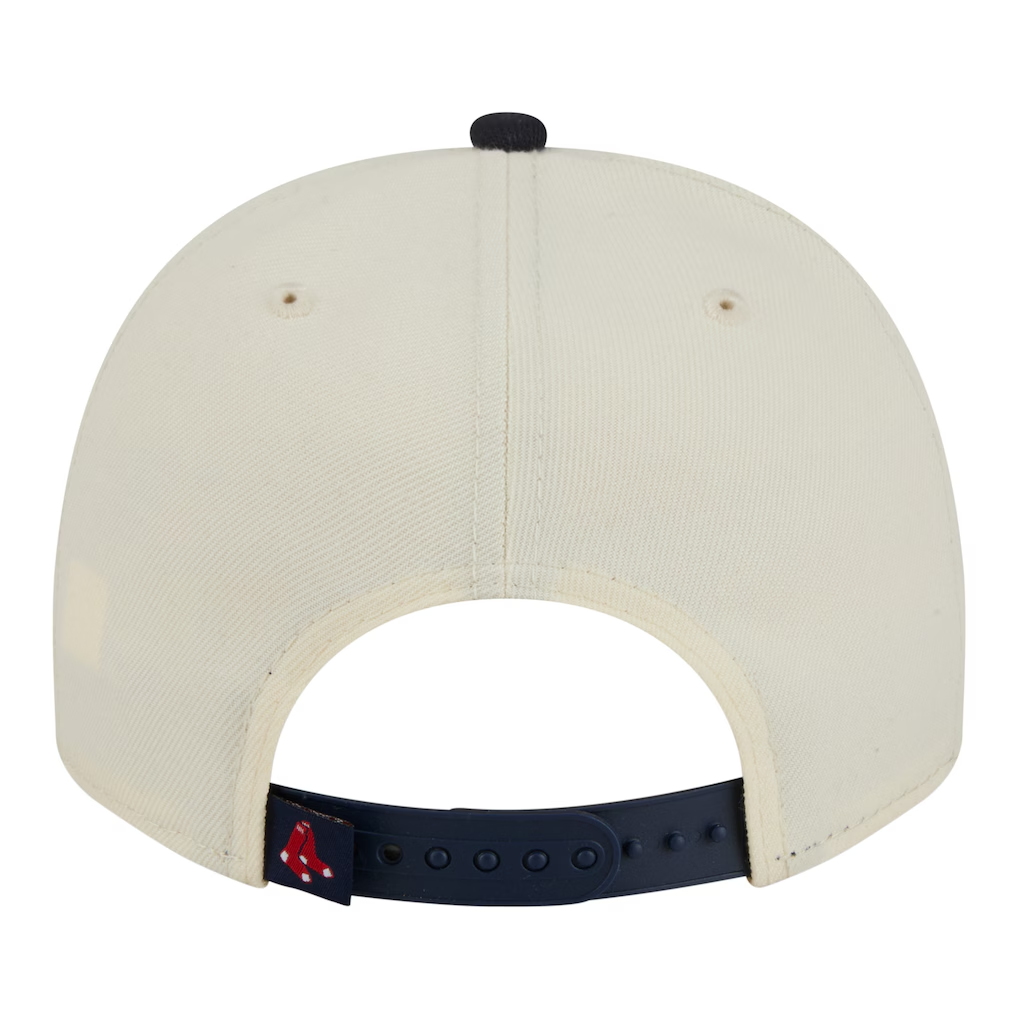 BOSTON RED SOX NEW ERA CLASSIC 9FIFTY A-FRAME SNAPBACK HAT - CHROME WHITE/NAVY