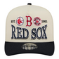BOSTON RED SOX NEW ERA TRI-HIT 9FIFTY A-FRAME SNAPBACK HAT - CHROME WHITE/NAVY