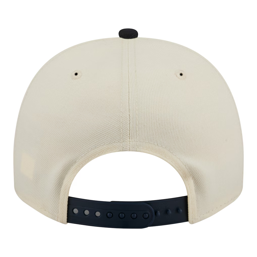 BOSTON RED SOX NEW ERA TRI-HIT 9FIFTY A-FRAME SNAPBACK HAT - CHROME WHITE/NAVY