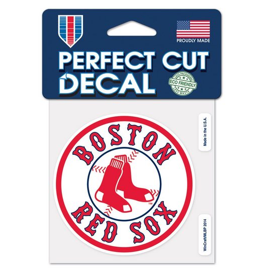 BOSTON RED SOX PERFECT CUT 4"X 4" DECAL