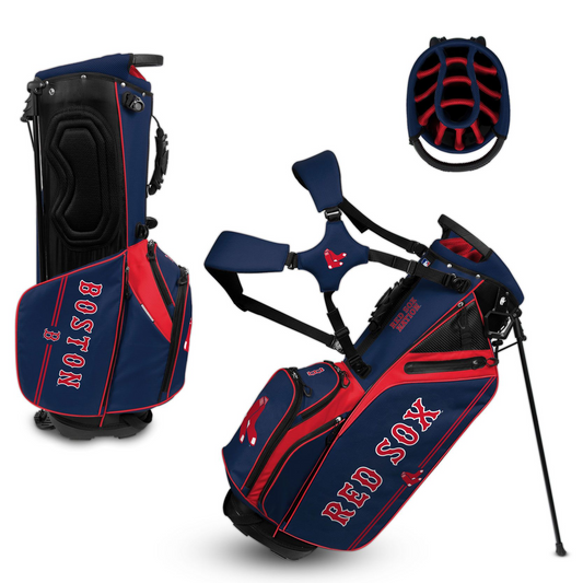 BOSTON RED SOX TEAM EFFORT CADDIE CARRY HYBRID GOLF BAG