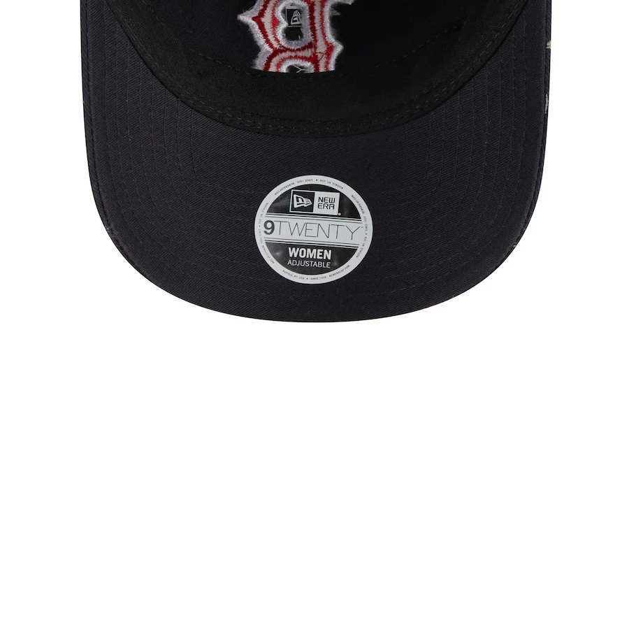 BOSTON RED SOX WOMEN'S BLOOM 9TWENTY ADJUSTABLE HAT - NAVY