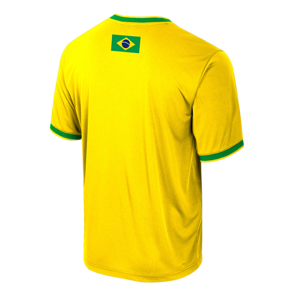 BRAZIL MEN'S COLOSSEUM SOCCER JERSEY - GOLD