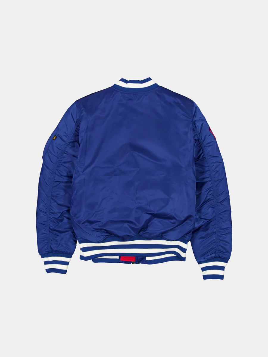 BROOKLYN DODGERS MEN'S NEWERA X ALPHA INDUSTRIES COOPERSTOWN MA-1 BOMBER JACKET - BLUE