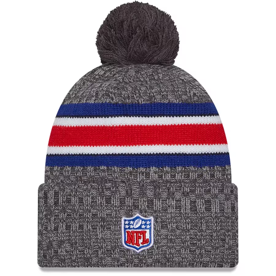 BUFFALO BILLS 2023 NFL SIDELINE CUFFED KNIT WITH POM - GRAY