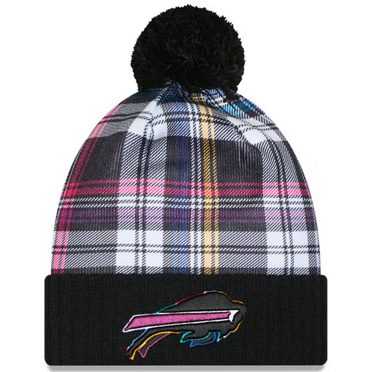 BUFFALO BILLS 2024 NFL CRUCIAL CATCH CUFFED KNIT BEANIE WITH POM