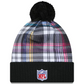 BUFFALO BILLS 2024 NFL CRUCIAL CATCH CUFFED KNIT BEANIE WITH POM