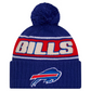 BUFFALO BILLS 2024 NFL SIDELINE CUFFED KNIT BEANIE WITH POM - BLUE