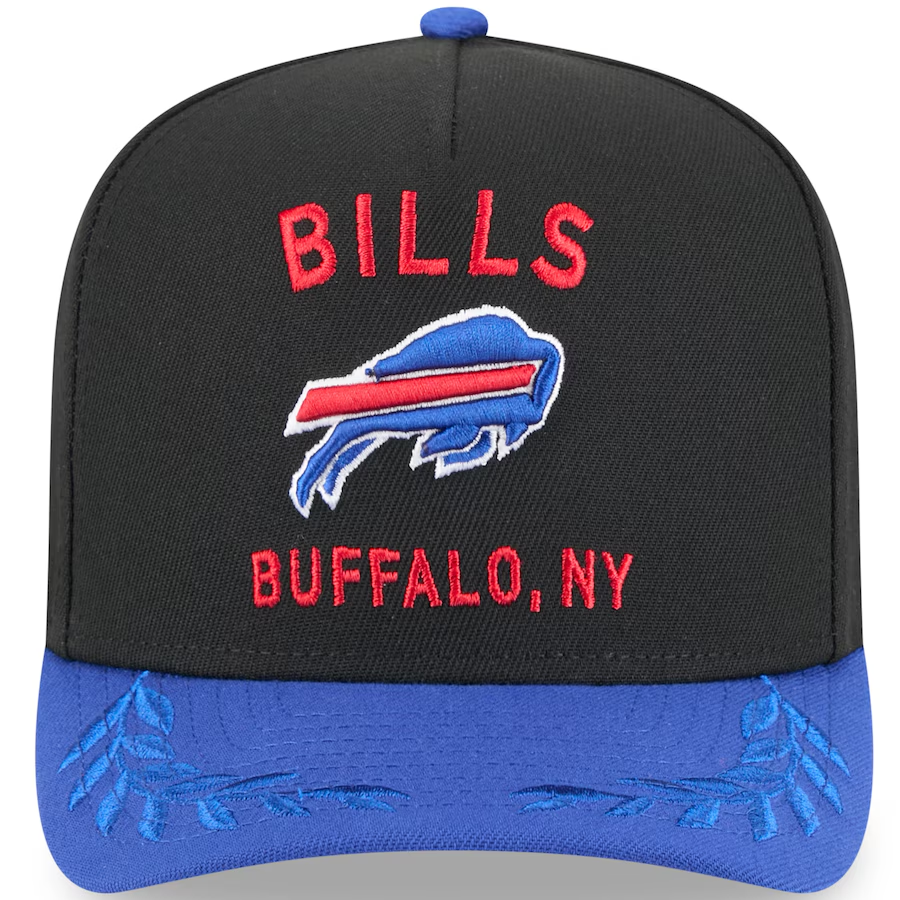 BUFFALO BILLS 2025 NFL DRAFT 9FIFTY A-FRAME SNAPBACK HAT - BLACK/BLUE
