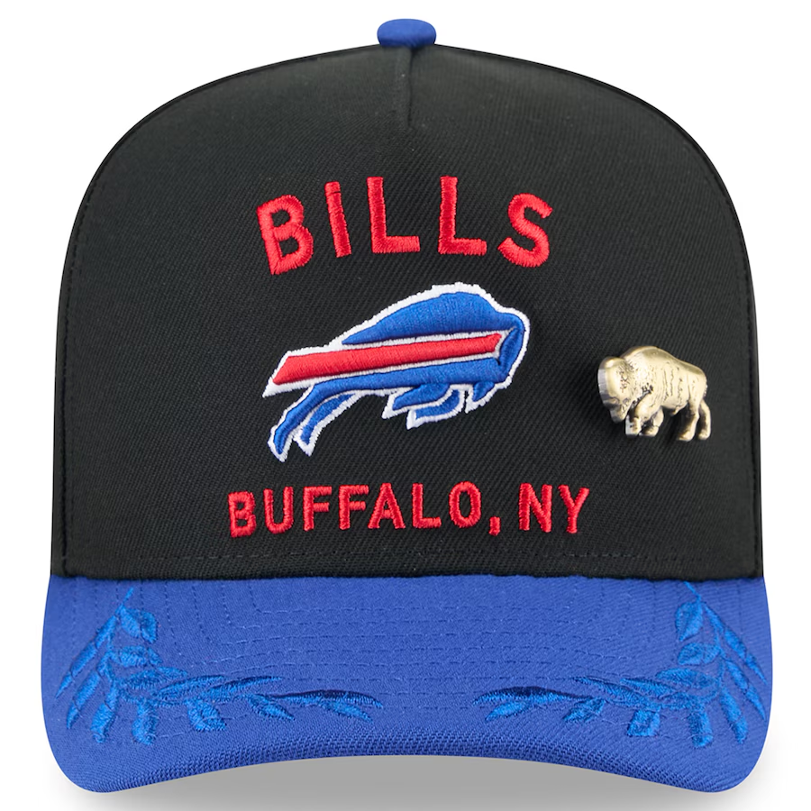 BUFFALO BILLS 2025 NFL DRAFT A-FRAME 59FIFTY FITTED HAT - CHROME WHITE/BLUE