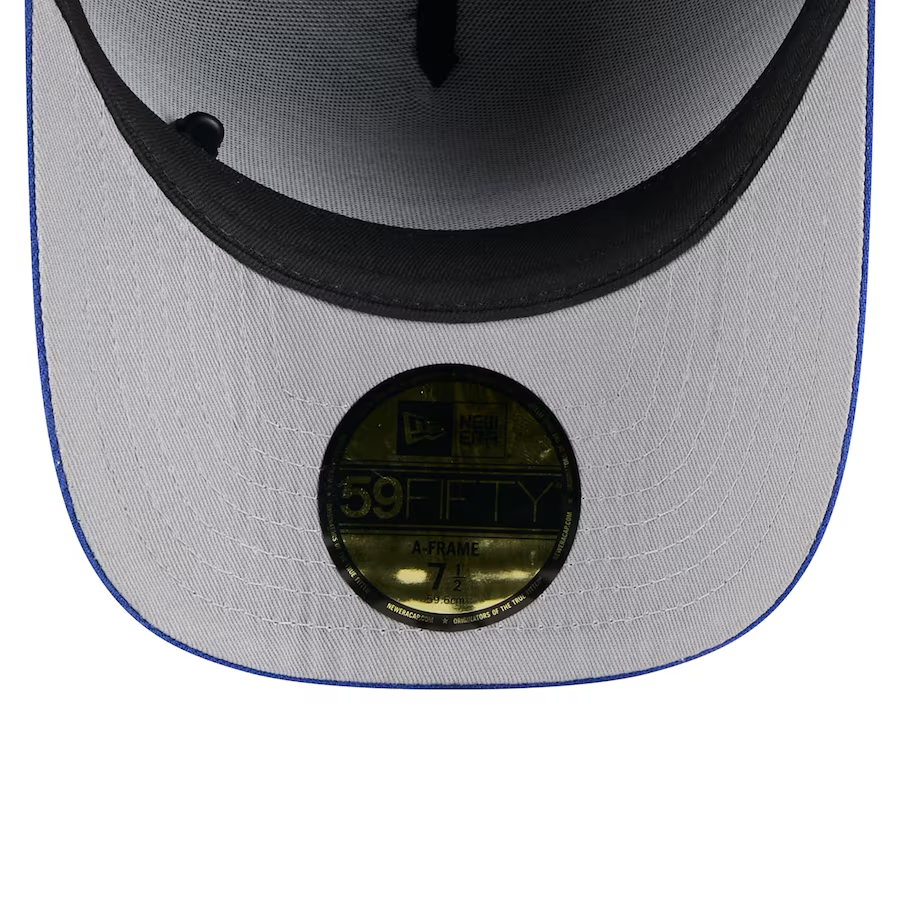 BUFFALO BILLS 2025 NFL DRAFT A-FRAME 59FIFTY FITTED HAT - CHROME WHITE/BLUE
