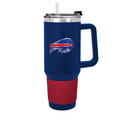 BUFFALO BILLS 40OZ. COLOSSUS TRAVEL MUG WITH METAL LOGO - BLUE