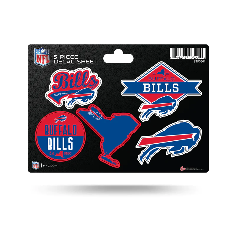 BUFFALO BILLS 5-PIECE STICKER SHEET