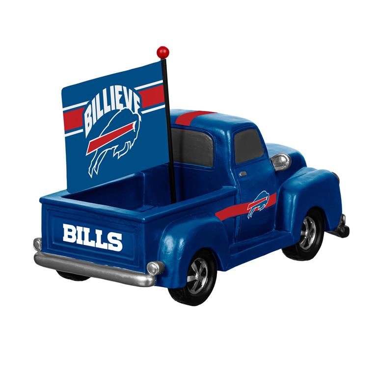 BUFFALO BILLS 9" RALLY TRUCK GARDEN STATUE WITH FLAG