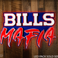 BUFFALO BILLS ' BILLS MAFIA"  WORDMARK 3D VINTAGE METAL WALL ART - 25" X 16"
