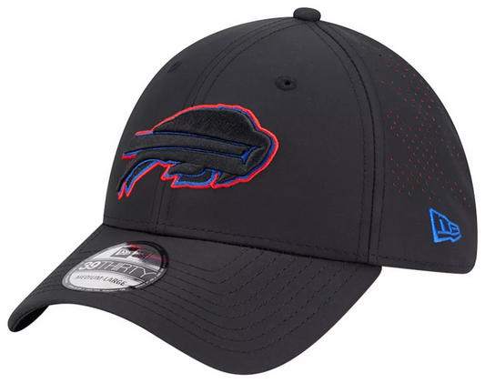 BUFFALO BILLS BLACK NIGHT 39THIRTY FLEX FIT HAT - BLACK