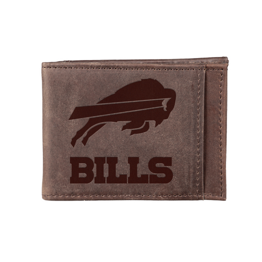 BUFFALO BILLS FRONT POCKET SLIM CARD HOLDER WITH RFID BLOCKING