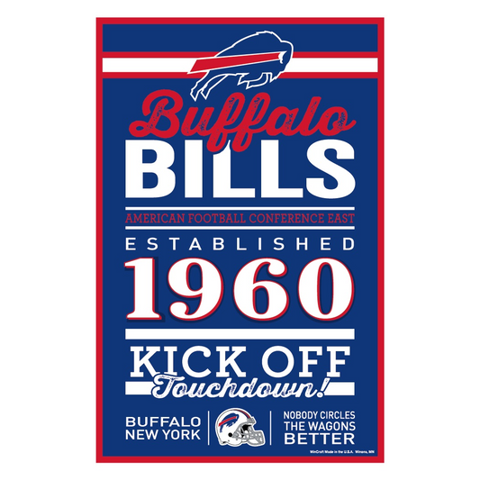 BUFFALO BILLS HOME WORDAGE 11X17 WALL SIGN