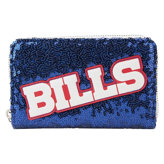 BUFFALO BILLS LOUNGEFLY SEQUIN ZIP AROUND WALLET