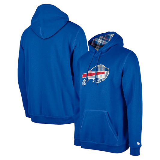 BUFFALO BILLS MEN'S 2024 NFL SIDELINE 3RD DOWN PLAID PULLOVER HOODED SWEATSHIRT