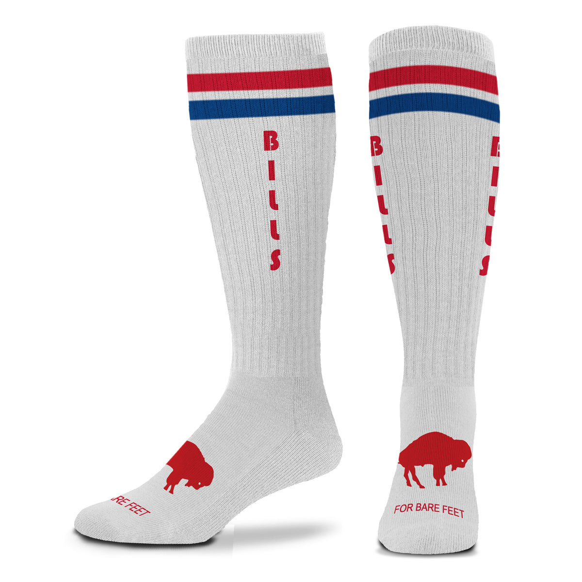 BUFFALO BILLS MEN'S FOR BARE FEET VINTAGE TUBE SOCKS