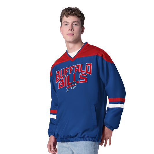 BUFFALO BILLS MEN'S G-III BY CARL BANKS TOP PLAYER PULLOVER JACKET - BLUE/RED