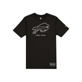BUFFALO BILLS MEN'S NEW ERA COMBINE T-SHIRT - BLACK/WHITE