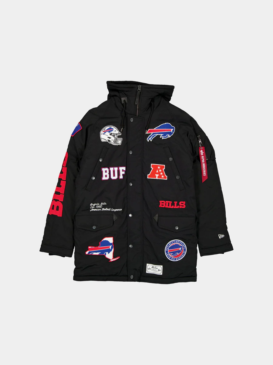 BUFFALO BILLS MEN'S NEWERA X ALPHA INDUSTRIES N-3B PARKA JACKET
