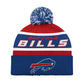 BUFFALO BILLS MEN'S STARTER LEGACY CUFFED KNIT WITH POM - RED/ROYAL