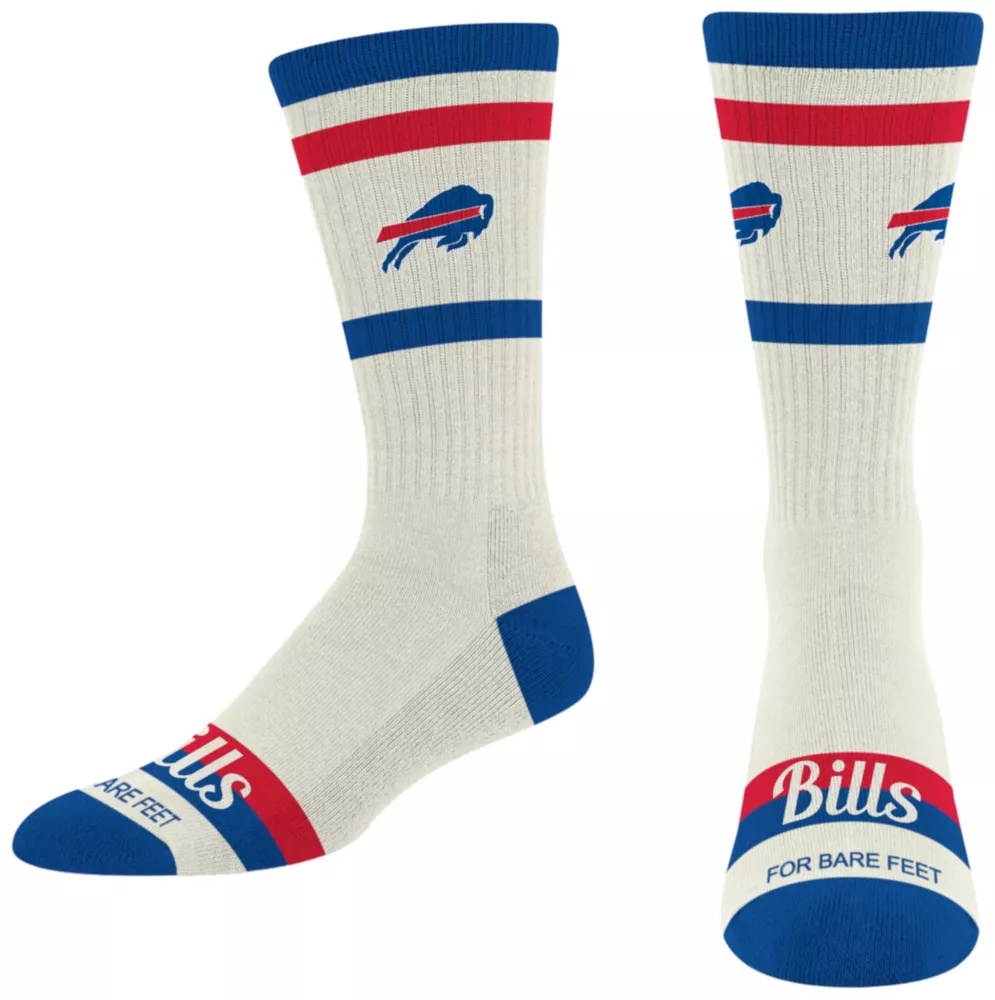 BUFFALO BILLS MEN'S STRIPED FAME SOCKS - CREAM