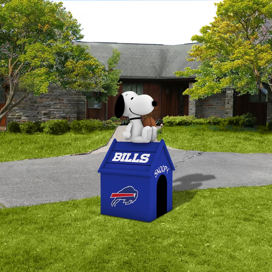 BUFFALO BILLS NFL INFLATABLE PEANUTS 5' SNOOPY DOG HOUSE