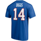 BUFFALO BILLS STEFON DIGGS MEN'S PLAYER ICON NAME & NUMBER T-SHIRT