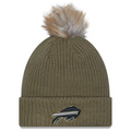 BUFFALO BILLS WOMEN'S 2025 NFL SALUTE TO SERVICE CUFFED KNIT BEANIE - GREEN