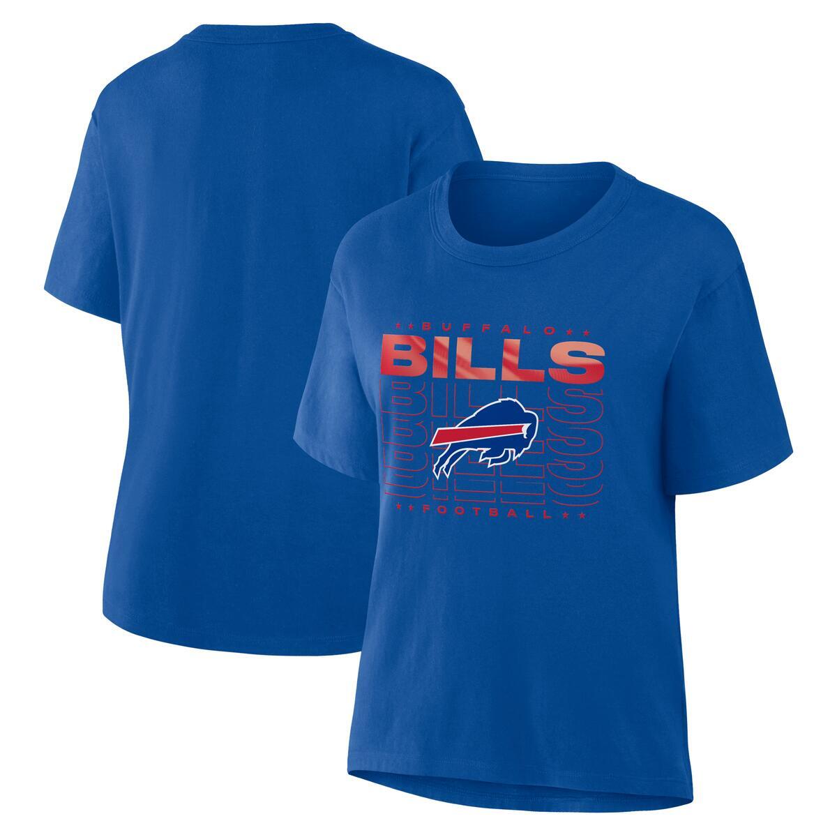 BUFFALO BILLS WOMEN'S DOWN BY CONTACT BOXY T-SHIRT - BLUE
