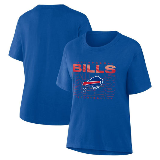 BUFFALO BILLS WOMEN'S DOWN BY CONTACT BOXY T-SHIRT - BLUE