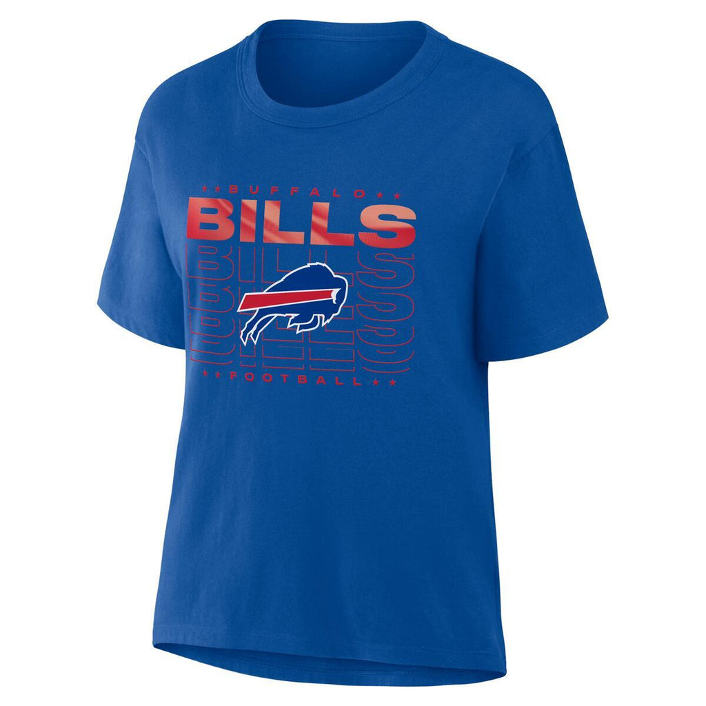 BUFFALO BILLS WOMEN'S DOWN BY CONTACT BOXY T-SHIRT - BLUE
