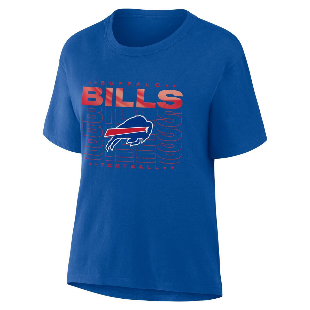 BUFFALO BILLS WOMEN'S DOWN BY CONTACT BOXY T-SHIRT - BLUE