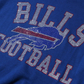 BUFFALO BILLS WOMEN'S FOCO RHINESTONE LOGO OVERSIZED CREW NECK SWEATSHIRT - BLUE