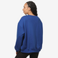 BUFFALO BILLS WOMEN'S FOCO RHINESTONE LOGO OVERSIZED CREW NECK SWEATSHIRT - BLUE