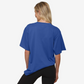 BUFFALO BILLS WOMEN'S FOCO RHINESTONE LOGO OVERSIZED T-SHIRT - BLUE